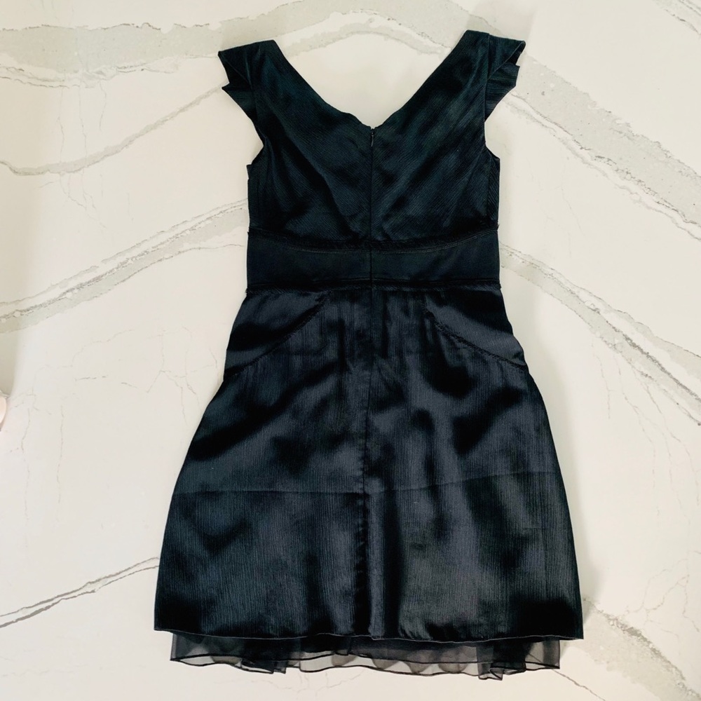 Zac Posen Black Silk Dress Size 8 - Picture 3 of 6